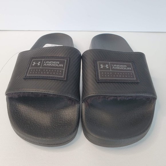 Under Armour UA Core Remix Leather Unisex Slides 3022058-001 Black main image 5